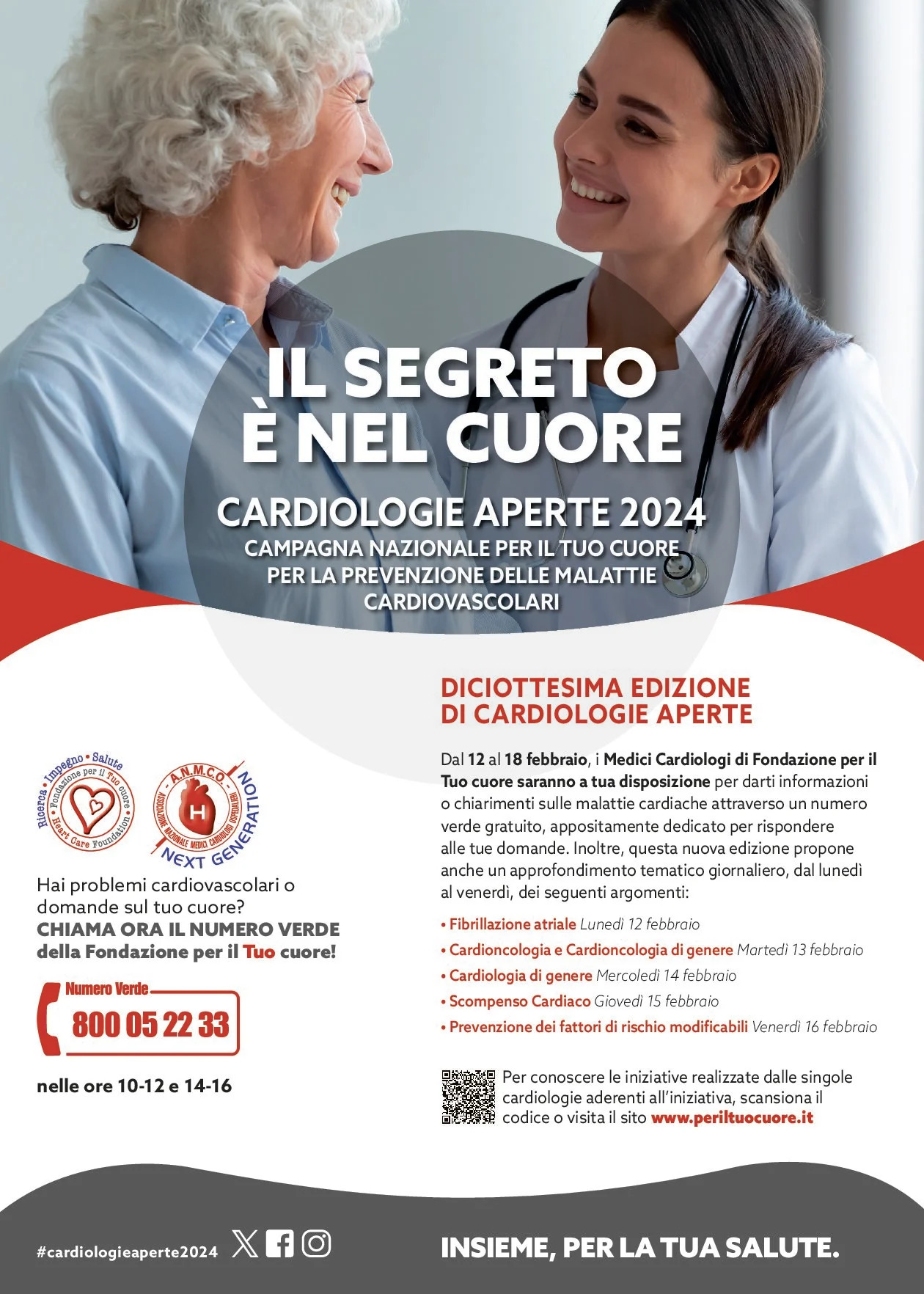 Cardiologie Aperte 2024. Campagna nazionale per la prevenzione delle malattie cardiovascolari.